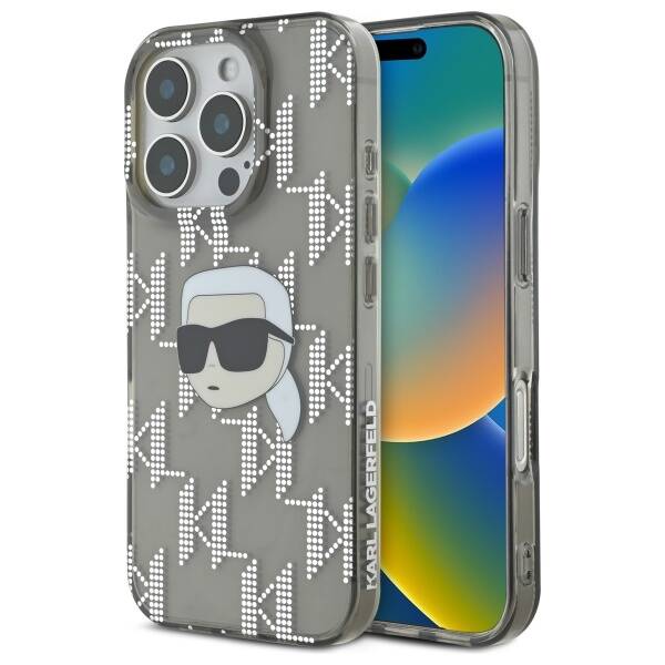 Калъф за iPhone 16 Pro - Karl Lagerfeld IML Luxury Electroplated (KLHCP16LHKLKLKPKHK) - Karl Head