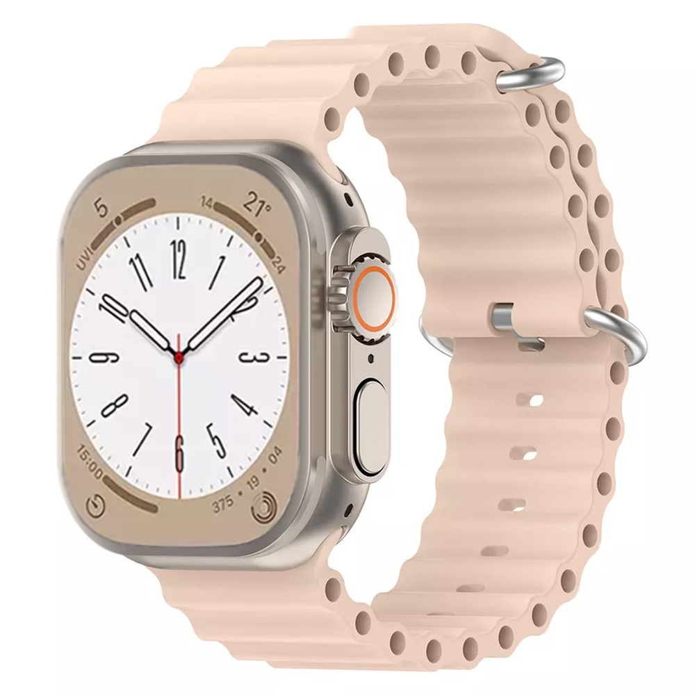 Каишка за Apple Watch 1/2/3/3/4/4/5/5/5/6/6/7/8/7/8/9/9/10/10/11/SE/SE 2/SE 3 (38/40/41/42mm) - Techsuit Watchband (W038) - Розов