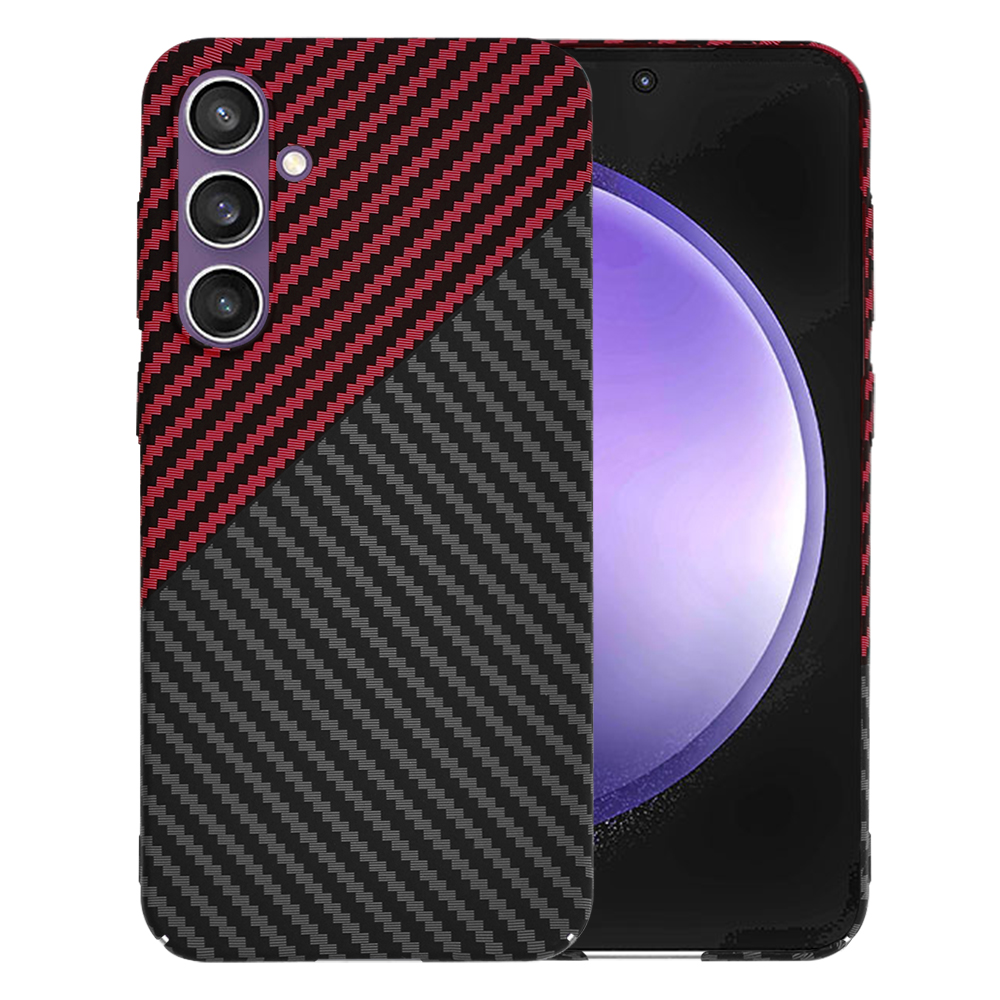 Калъф за Samsung Galaxy S23 FE - Techsuit Carbonite FiberShell - Червен Vortex