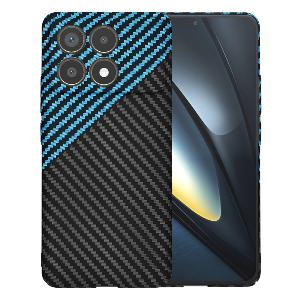 Калъф за Xiaomi Poco F6 Pro - Techsuit Carbonite FiberShell - Син Pulse