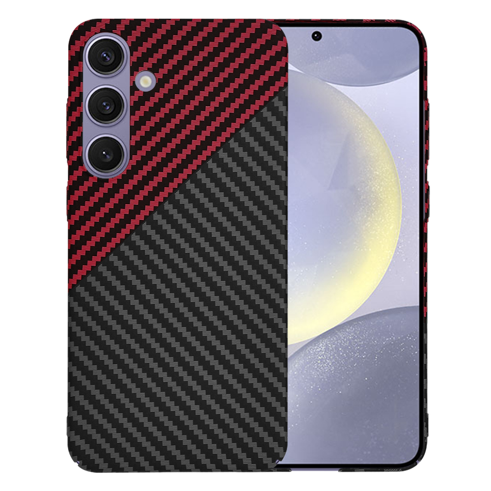 Калъф за Samsung Galaxy S24 Plus - Techsuit Carbonite FiberShell - Червен Vortex