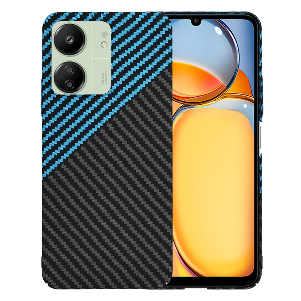 Калъф за Xiaomi Redmi 13C 4G / Redmi 13C 5G / Poco C65 - Techsuit Carbonite FiberShell - Син Pulse