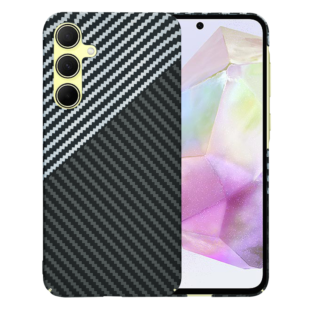 Калъф за Samsung Galaxy A35 5G - Techsuit Carbonite FiberShell - Stealth Сив