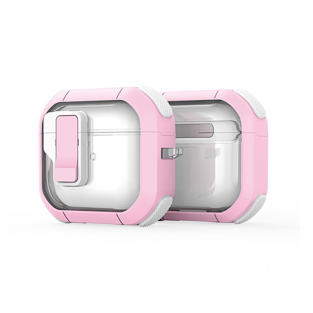 Калъф за Apple AirPods 4 - Dux Ducis PECN Series - Розов / Бял