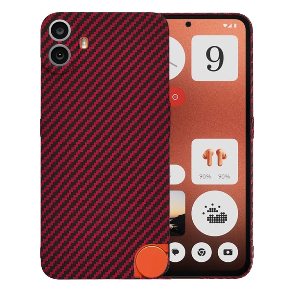 Калъф за нищо CMF Phone 1 - Techsuit Carbonite FiberShell - Червен