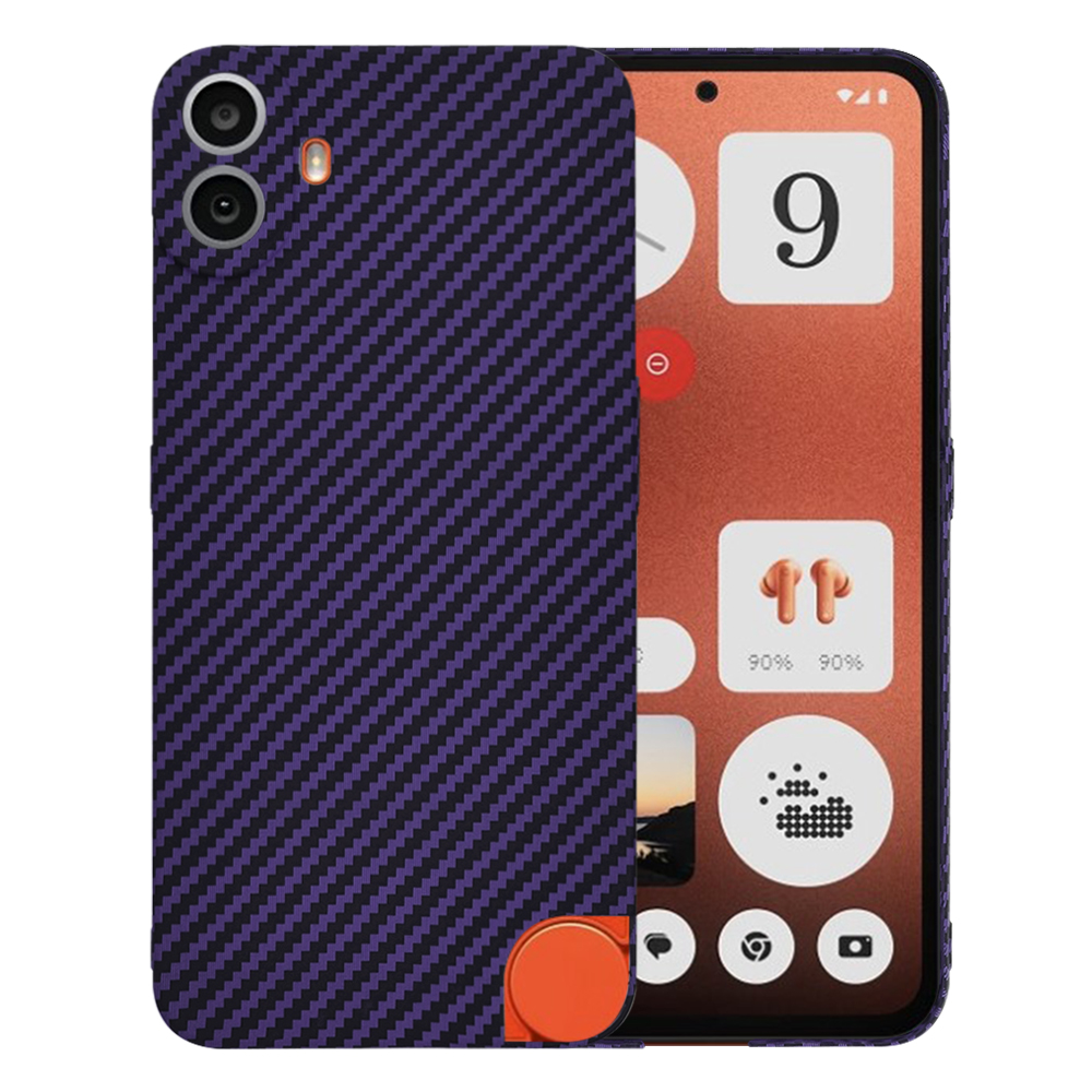 Калъф за нищо CMF Phone 1 - Techsuit Carbonite FiberShell - Лилав