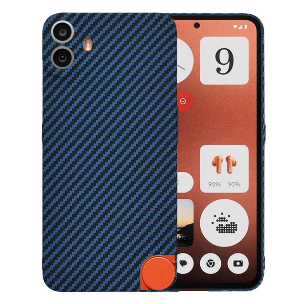 Калъф за нищо CMF Phone 1 - Techsuit Carbonite FiberShell - Cyan