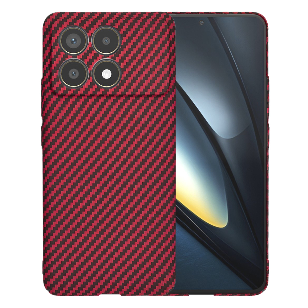 Калъф за Xiaomi Poco F6 Pro - Techsuit Carbonite FiberShell - Червен