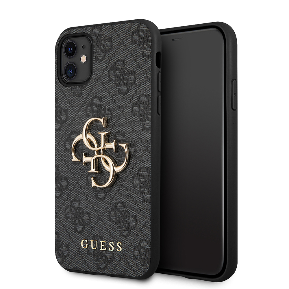 Калъф за iPhone 11 - Guess Hardcase 4G Big Metal Logo (GUHCN614GMGGR) - Сив