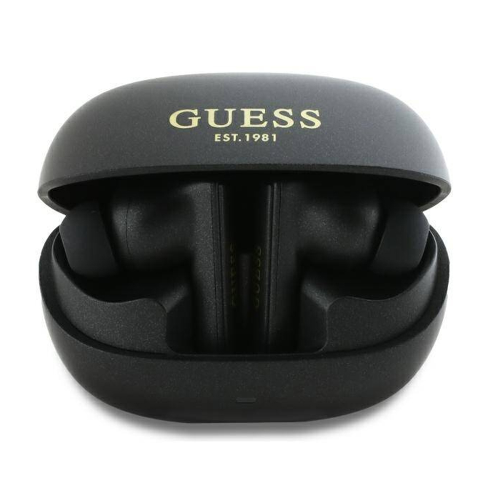 Истински безжични стерео, Bluetooth слушалки - отпечатано лого на Guess Capsule (GUTWST88MCTGK) - черно