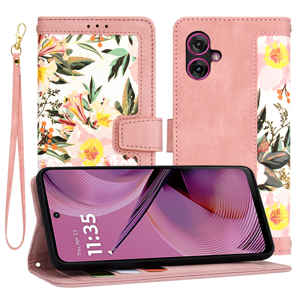 Калъф за Motorola Moto G55 - Techsuit FlipCraft - Sweetheart Розов