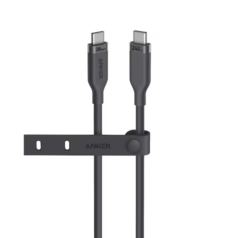 Аудио/видео кабел Type-C към Type-C, 20Gbps, 4K UHD дисплей, 240W, 0,9m - Anker USB 4 Gen 2 (A80N1H11) - Черен