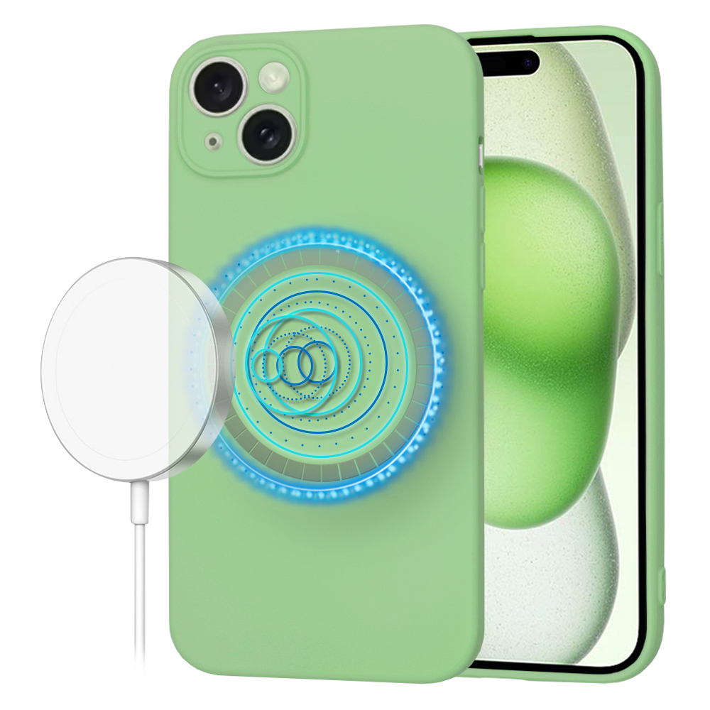 Калъф за iPhone 15 Plus - Techsuit SoftFlex MagSafe - Mint Зелен