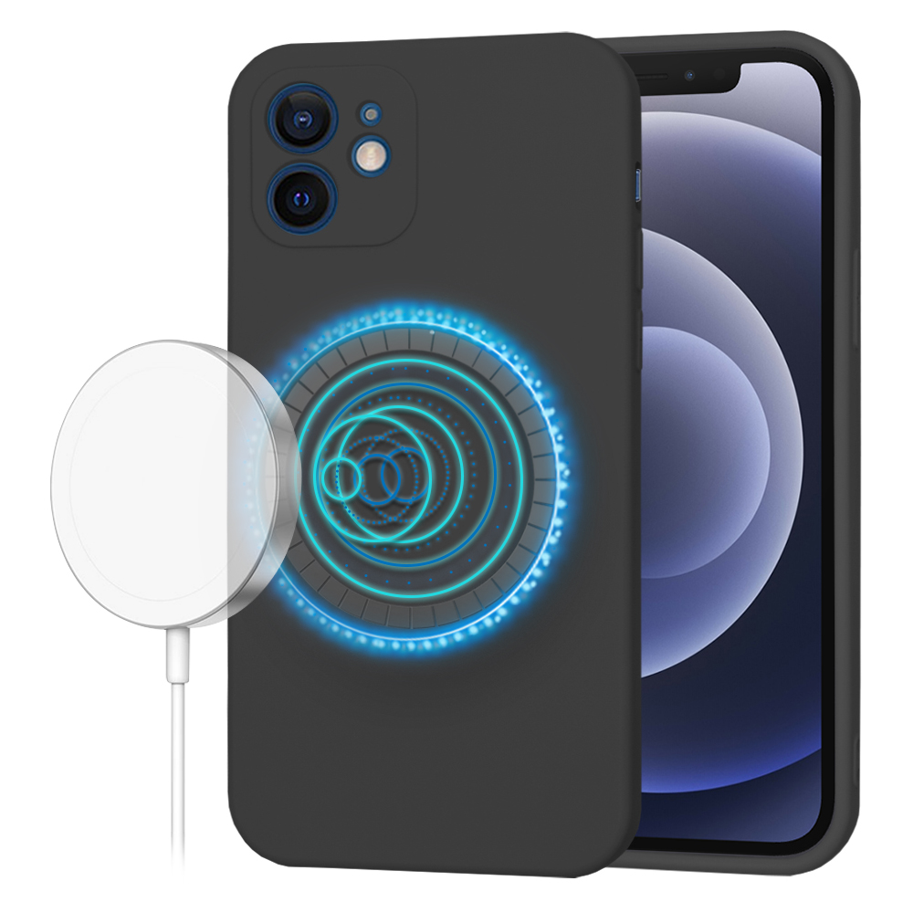 Калъф за iPhone 12 - Techsuit SoftFlex MagSafe - Черен