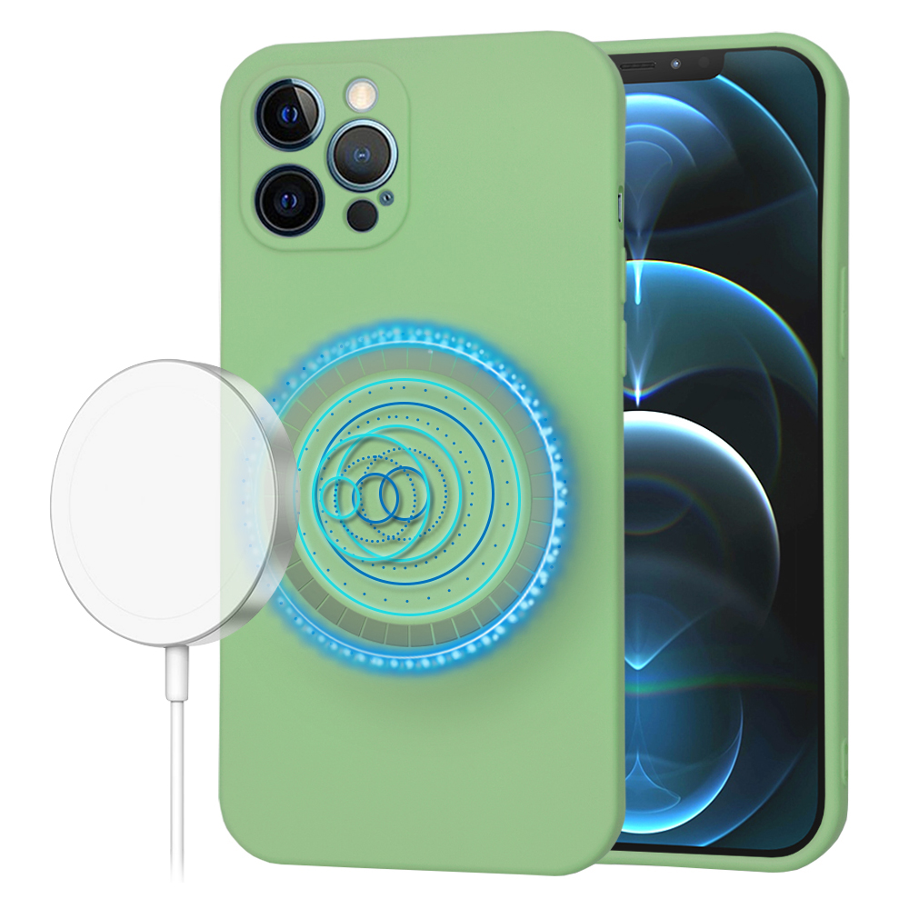 Калъф за iPhone 12 Pro Max - Techsuit SoftFlex MagSafe - Mint Зелен