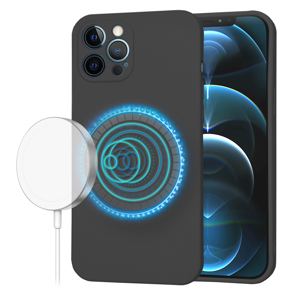 Калъф за iPhone 12 Pro Max - Techsuit SoftFlex MagSafe - Черен