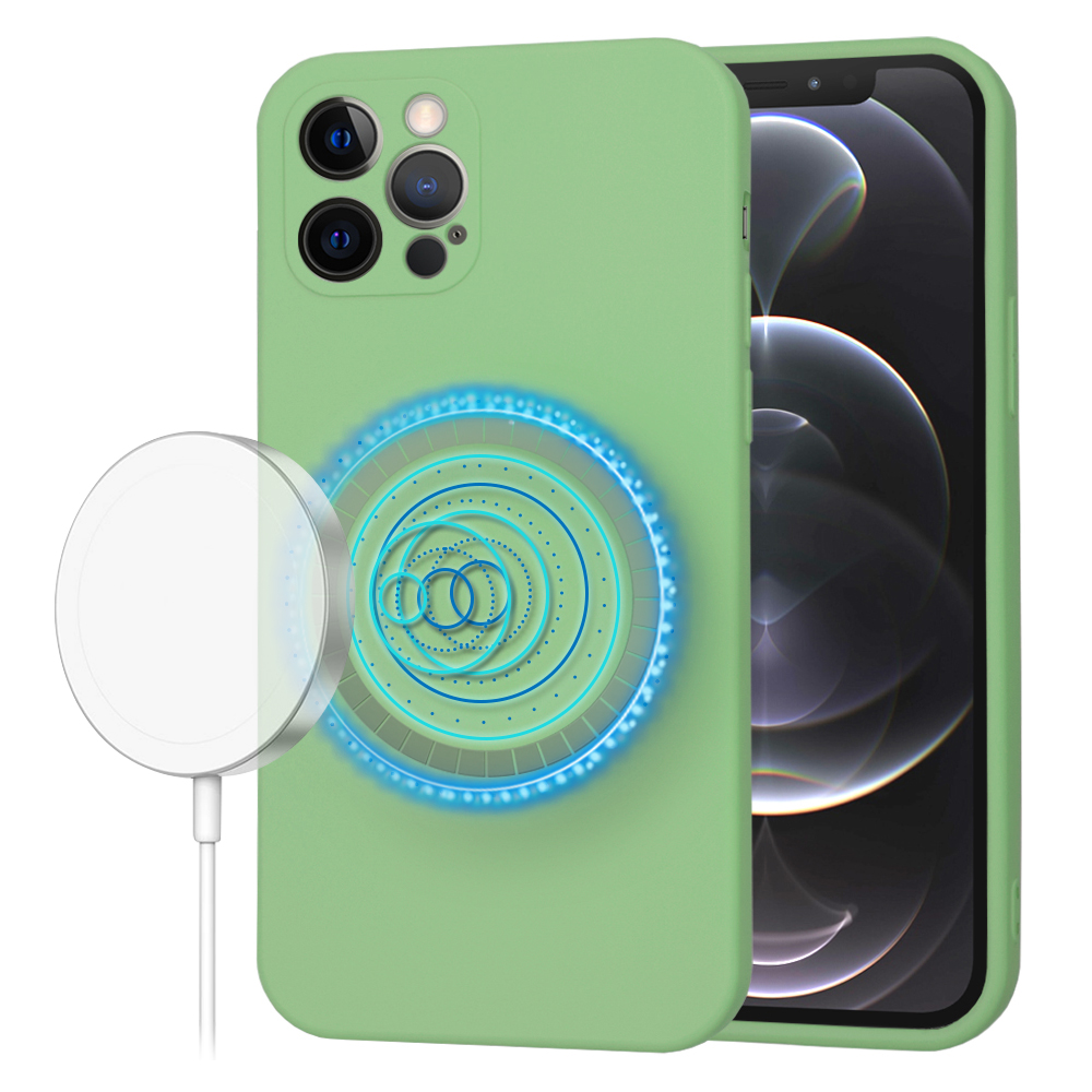 Калъф за iPhone 12 Pro - Techsuit SoftFlex MagSafe - Mint Зелен