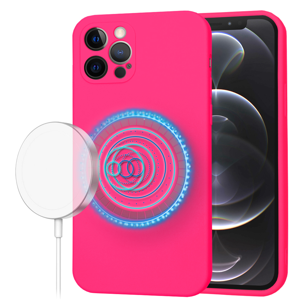 Калъф за iPhone 12 Pro - Techsuit SoftFlex MagSafe - Hot Розов