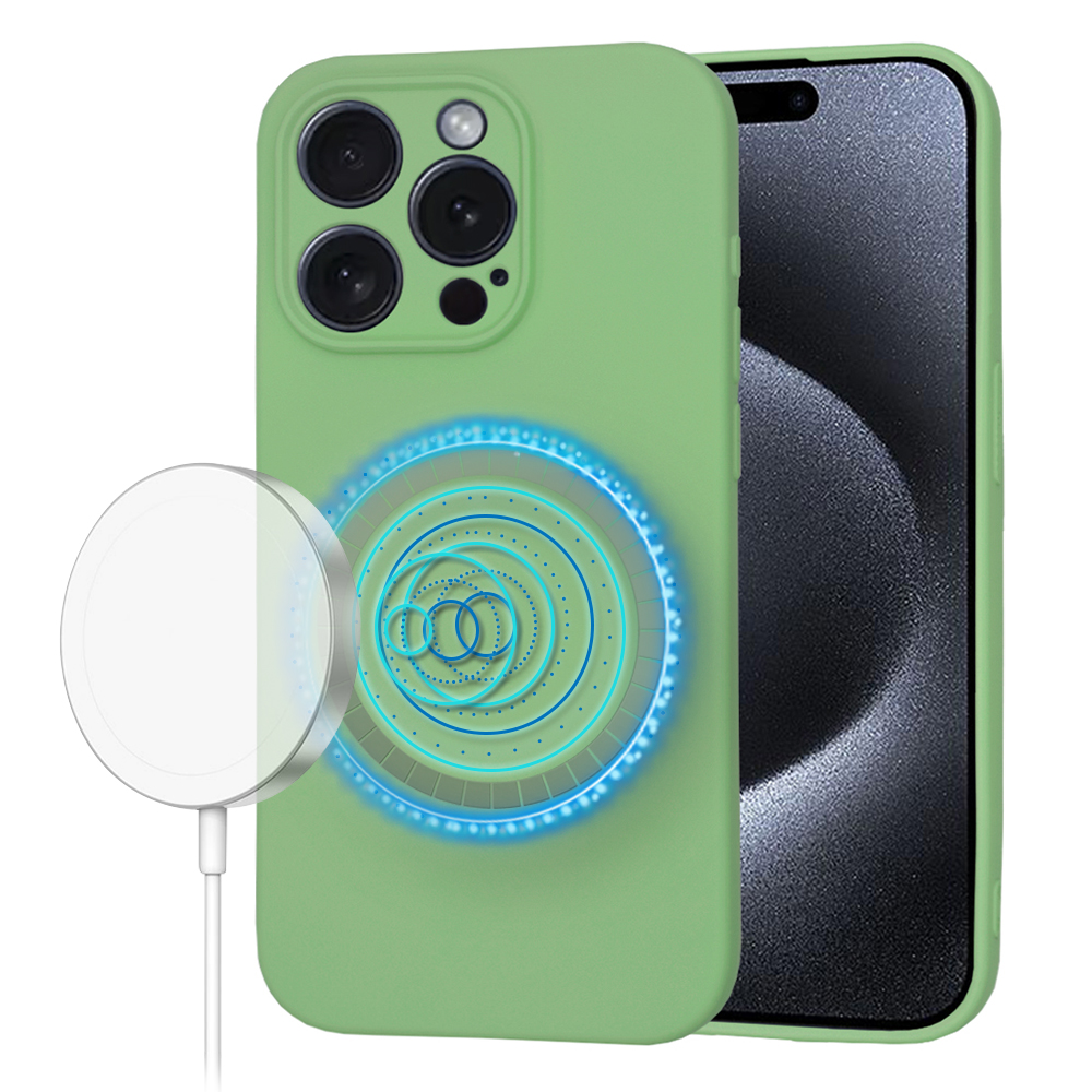 Калъф за iPhone 15 Pro - Techsuit SoftFlex MagSafe - Mint Зелен