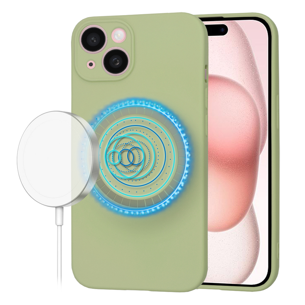 Калъф за iPhone 15 - Techsuit SoftFlex MagSafe - Matcha