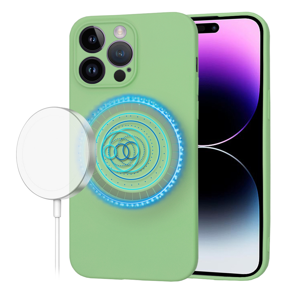 Калъф за iPhone 14 Pro Max - Techsuit SoftFlex MagSafe - Mint Зелен