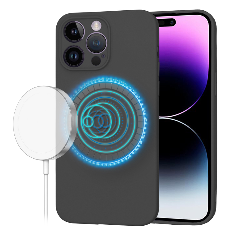 Калъф за iPhone 14 Pro Max - Techsuit SoftFlex MagSafe - Черен