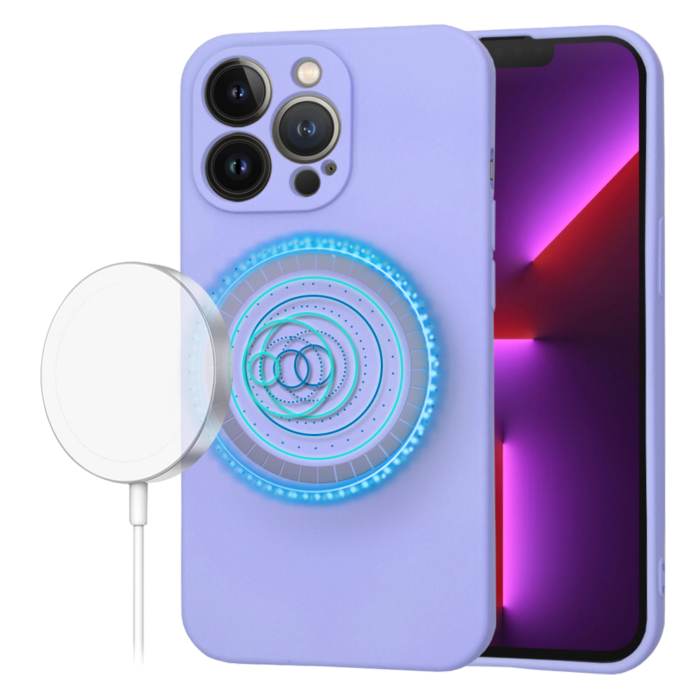 Калъф за iPhone 13 Pro - Techsuit SoftFlex MagSafe - светло лилав