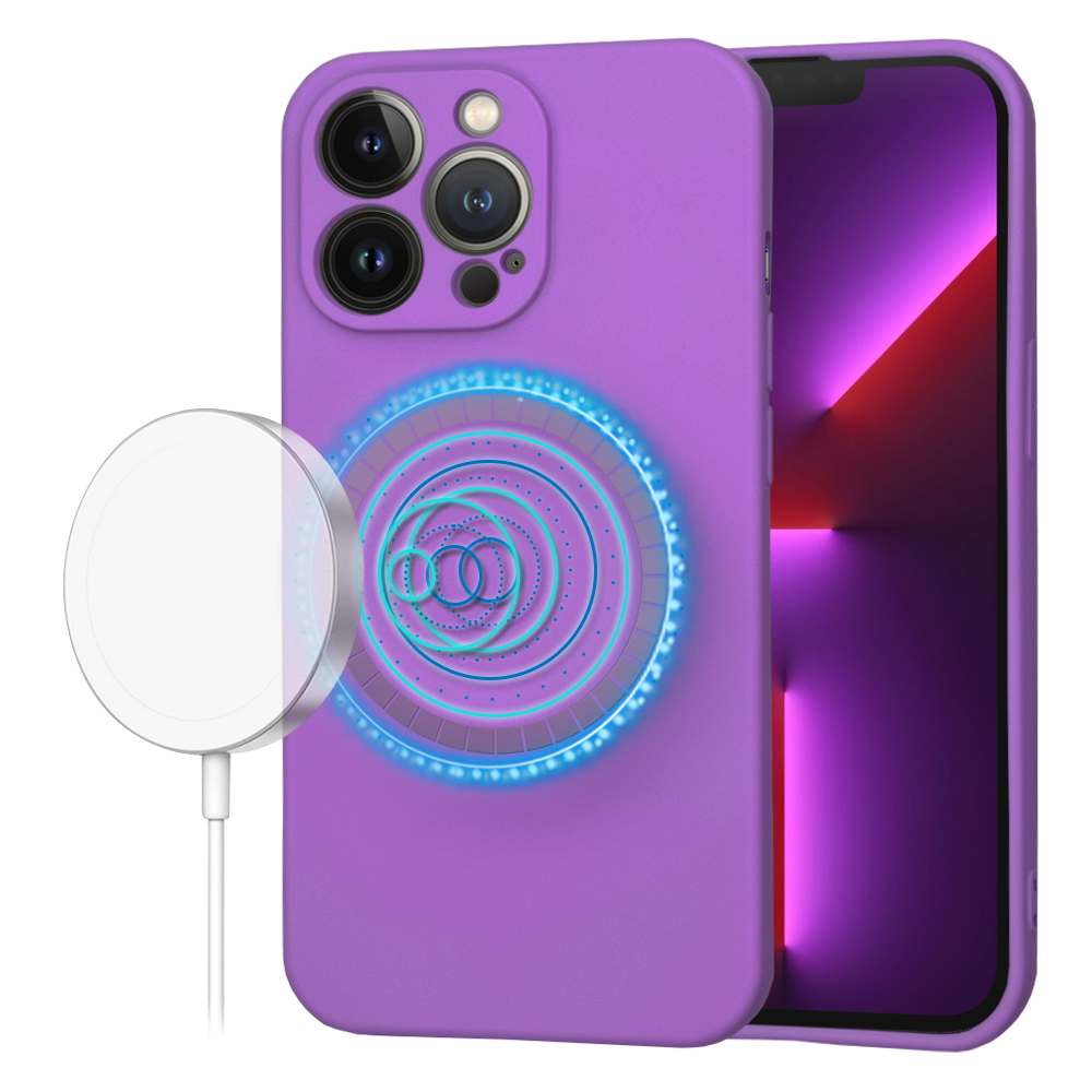 Калъф за iPhone 13 Pro - Techsuit SoftFlex MagSafe - Лилав