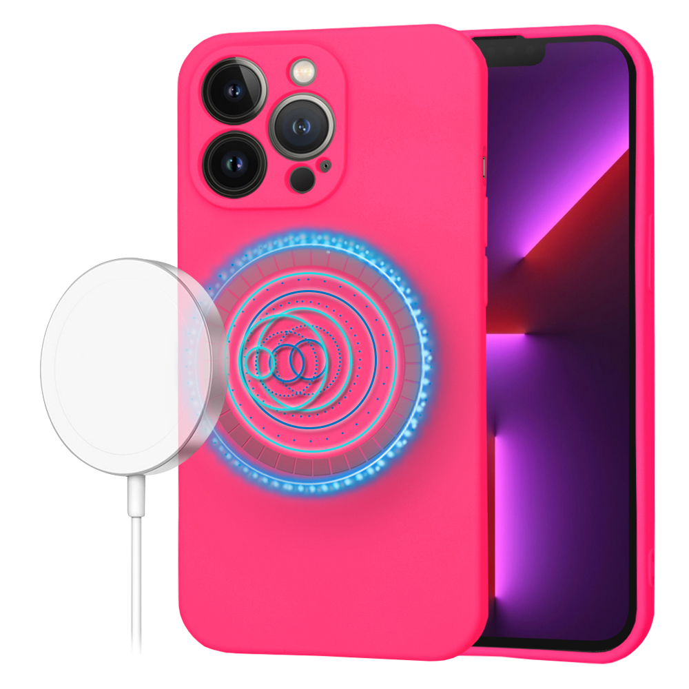 Калъф за iPhone 13 Pro - Techsuit SoftFlex MagSafe - Hot Розов