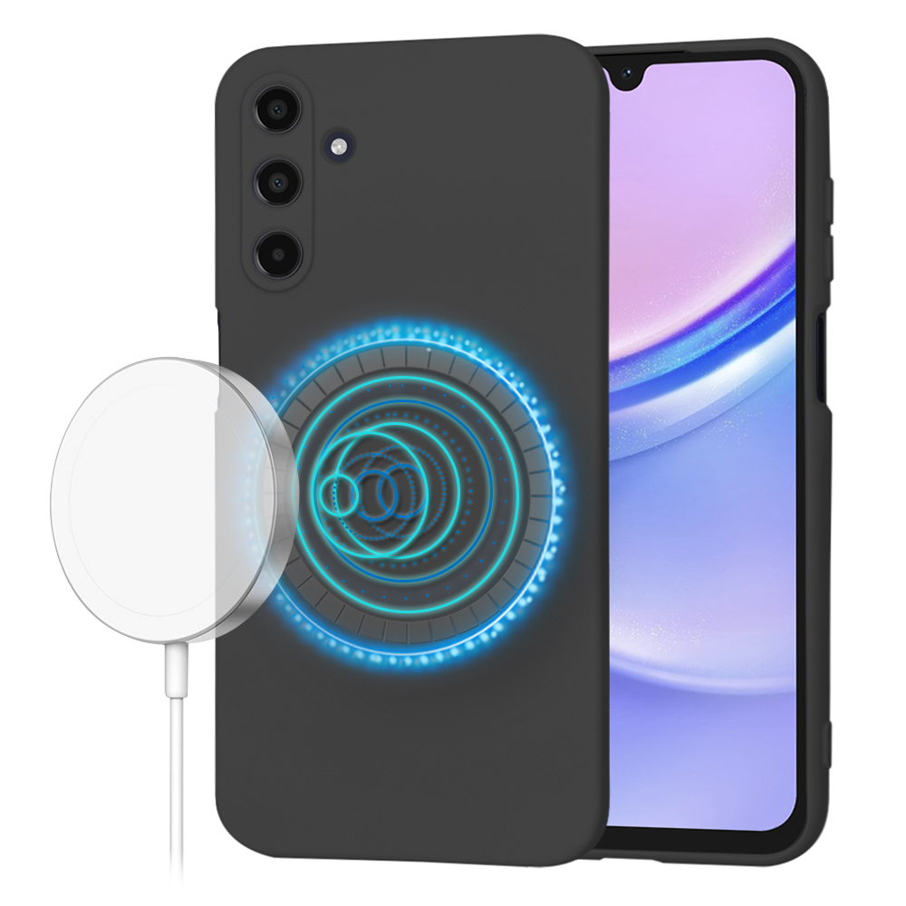 Калъф за Samsung Galaxy A15 4G / A15 5G - Techsuit SoftFlex MagSafe - Черен