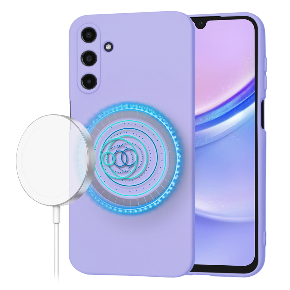 Калъф за Samsung Galaxy A15 4G / A15 5G - Techsuit SoftFlex MagSafe - Светло лилав