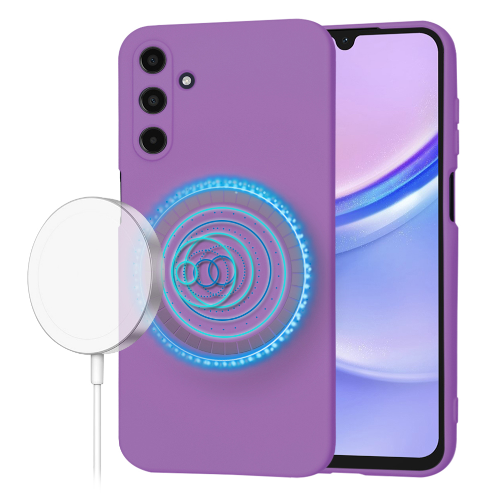 Калъф за Samsung Galaxy A15 4G / A15 5G - Techsuit SoftFlex MagSafe - Лилав