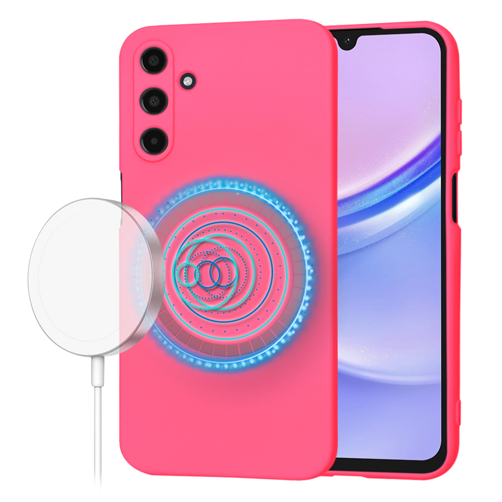 Калъф за Samsung Galaxy A15 4G / A15 5G - Techsuit SoftFlex MagSafe - Hot Розов