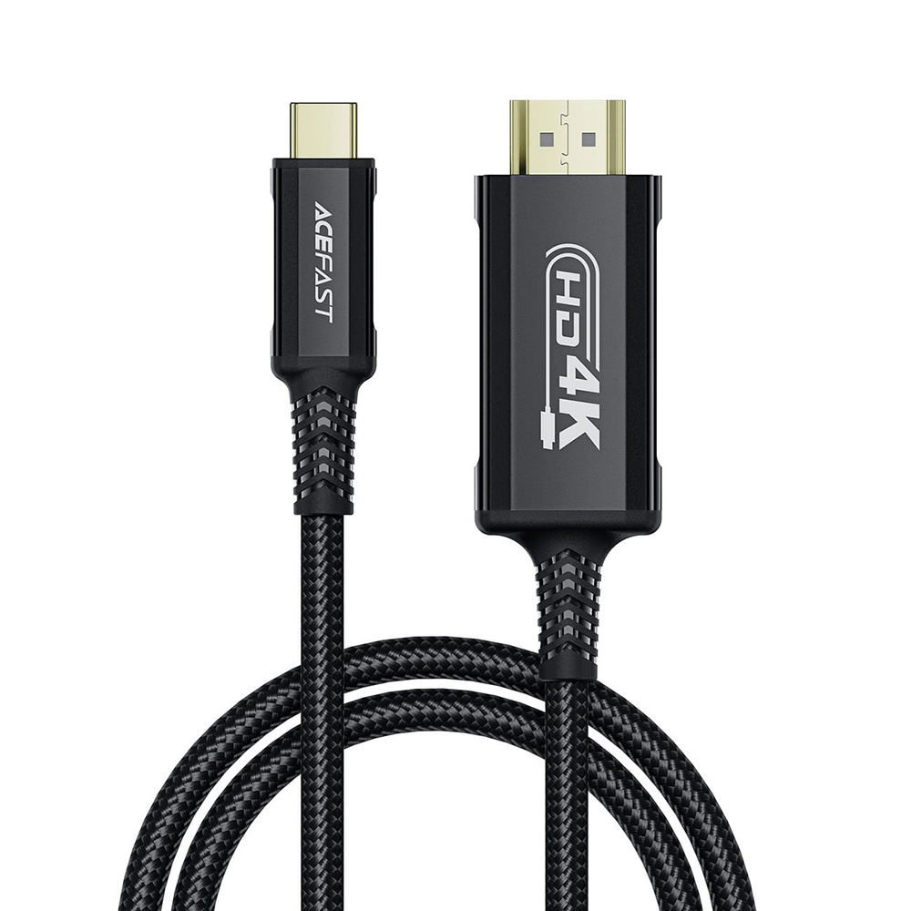 Видео кабел Type-C към HDMI, 4k@60Hz, 1.8m - Acefast (C1-10) - Черен