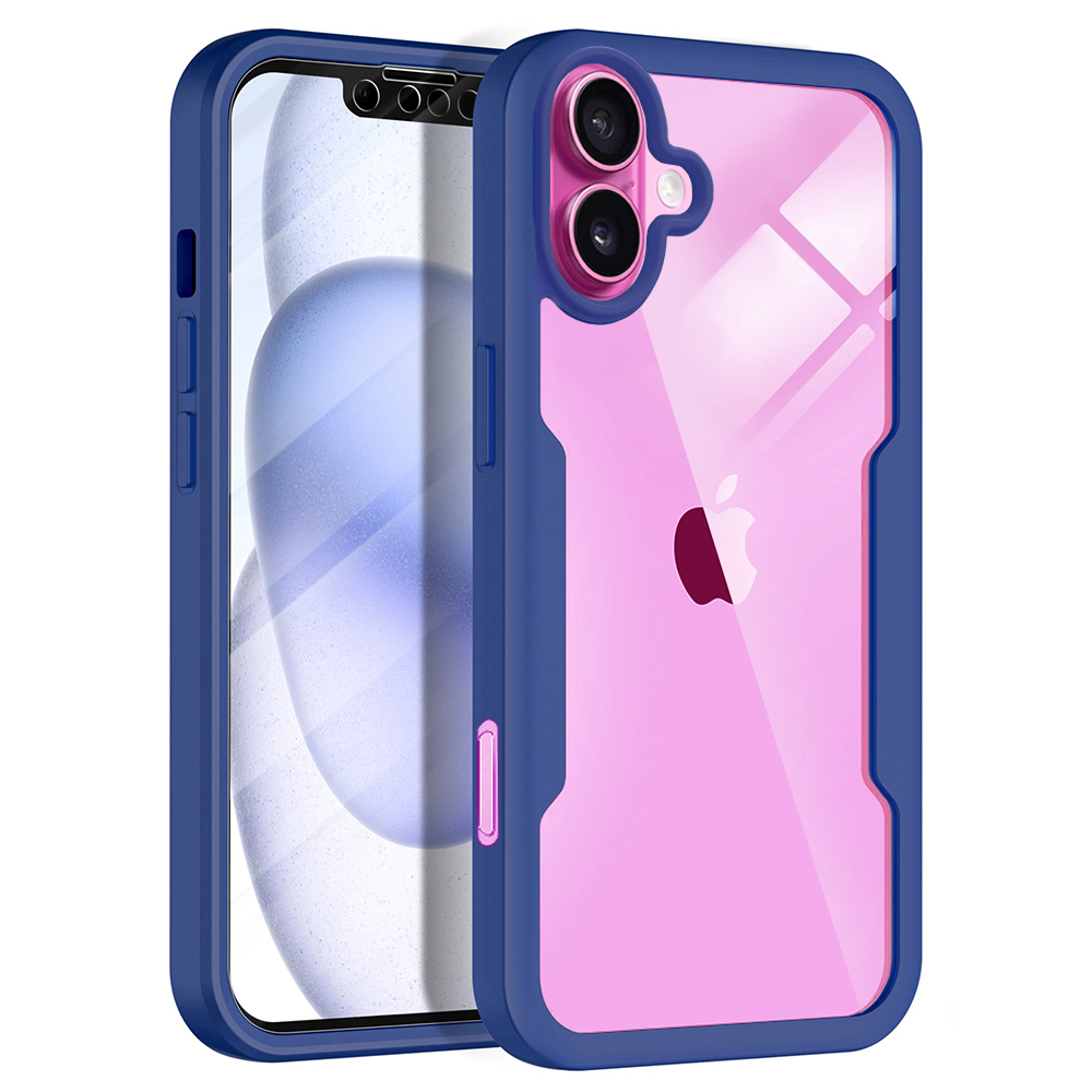 Калъф за iPhone 16 Plus + капак - Techsuit ColorVerse 360 Series - Син