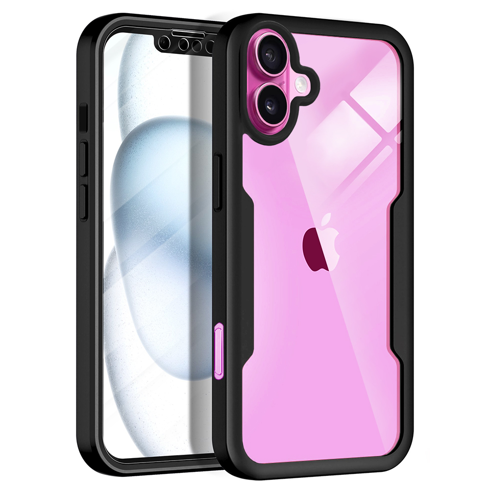 Калъф за iPhone 16 Plus + Капак - Techsuit ColorVerse 360 Series - Черен
