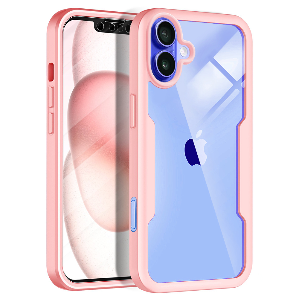 Калъф за iPhone 16 + Folie - Techsuit ColorVerse 360 Series - Розов