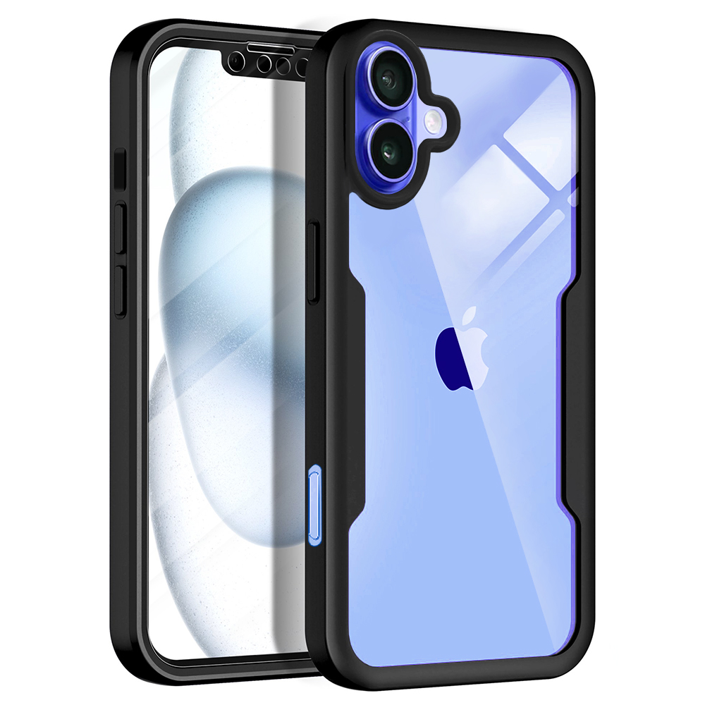 Калъф за iPhone 16 + калъф - Techsuit ColorVerse 360 Series - Черен