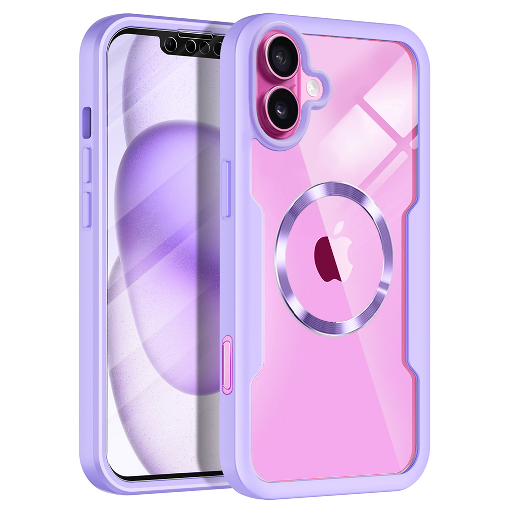 Калъф за iPhone 16 Plus + капак - Techsuit ColorVerse 360 MagSafe MagSafe Series - Лилав
