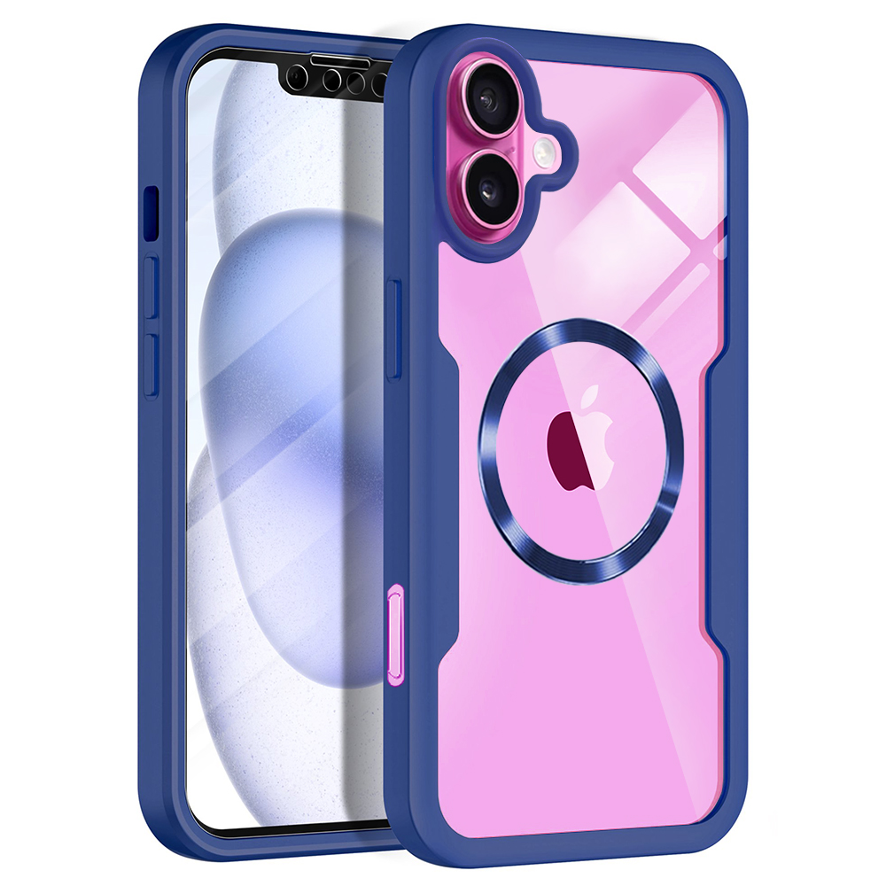 Калъф за iPhone 16 Plus + калъф - Techsuit ColorVerse 360 MagSafe MagSafe Series - Син