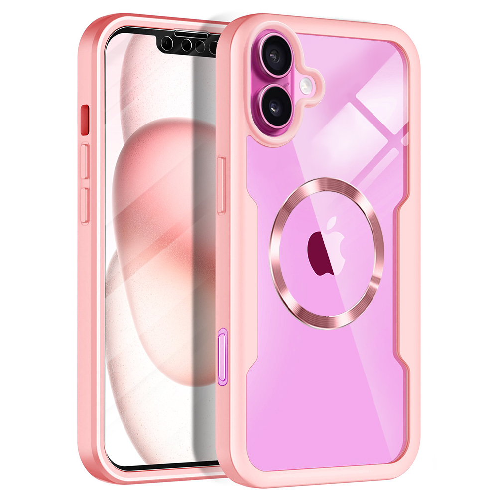Калъф за iPhone 16 Plus + капак - Techsuit ColorVerse 360 MagSafe MagSafe Series - Розов