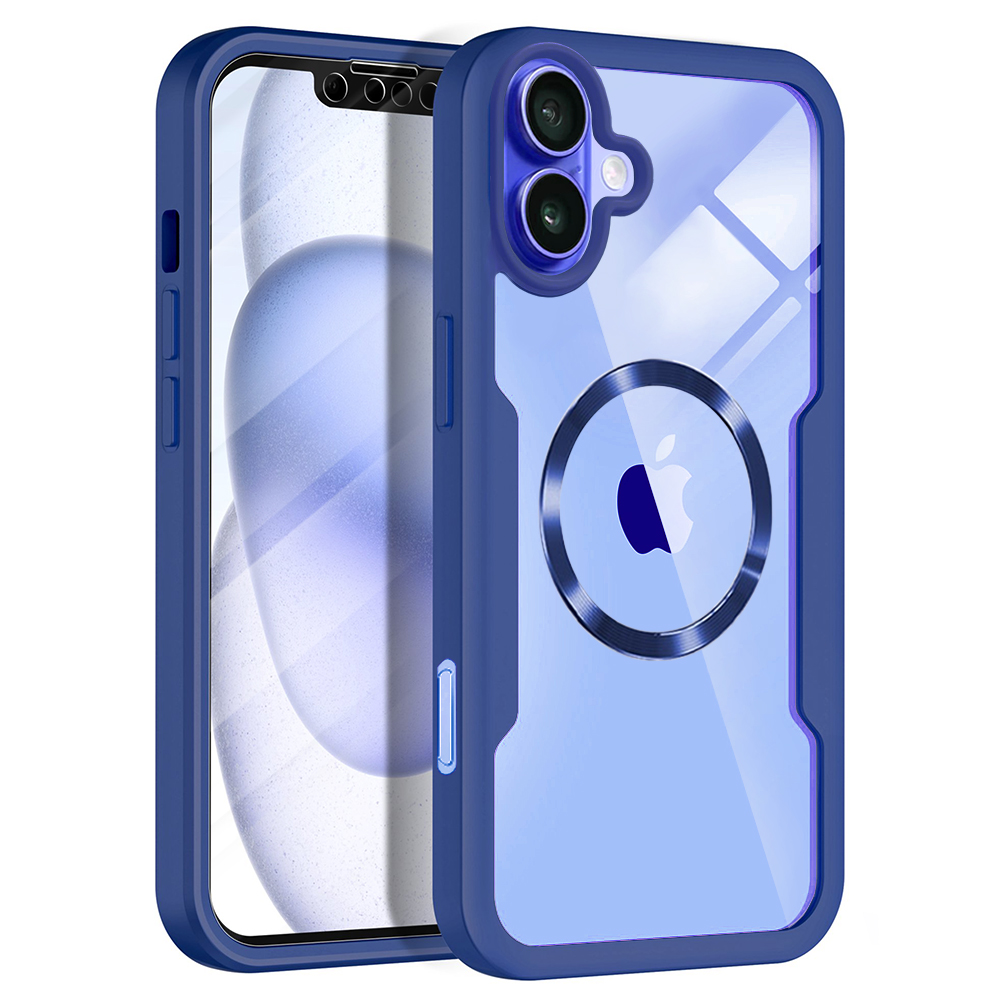 Калъф за iPhone 16 + калъф - Techsuit ColorVerse 360 MagSafe MagSafe Series - Син
