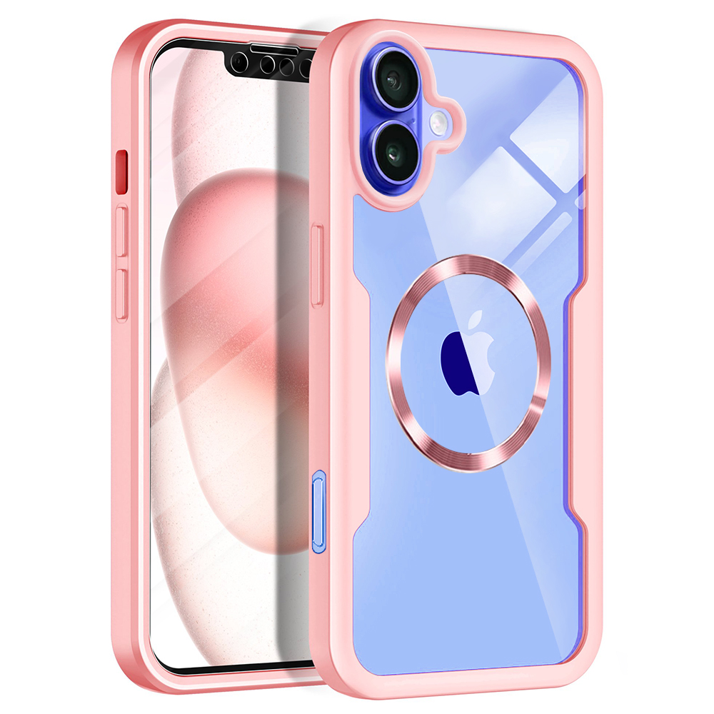 Калъф за iPhone 16 + калъф - Techsuit ColorVerse 360 MagSafe MagSafe Series - Розов