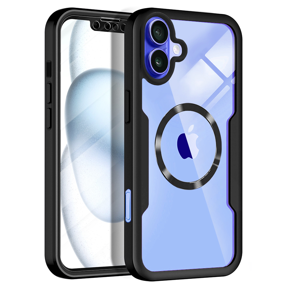 Калъф за iPhone 16 + калъф - Techsuit ColorVerse 360 MagSafe MagSafe Series - Черен