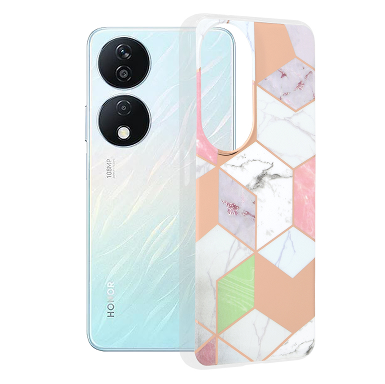 Калъф за Honor X7b / X7b 5G / 90 SMART - Techsuit Marble Series - Лилав Hex