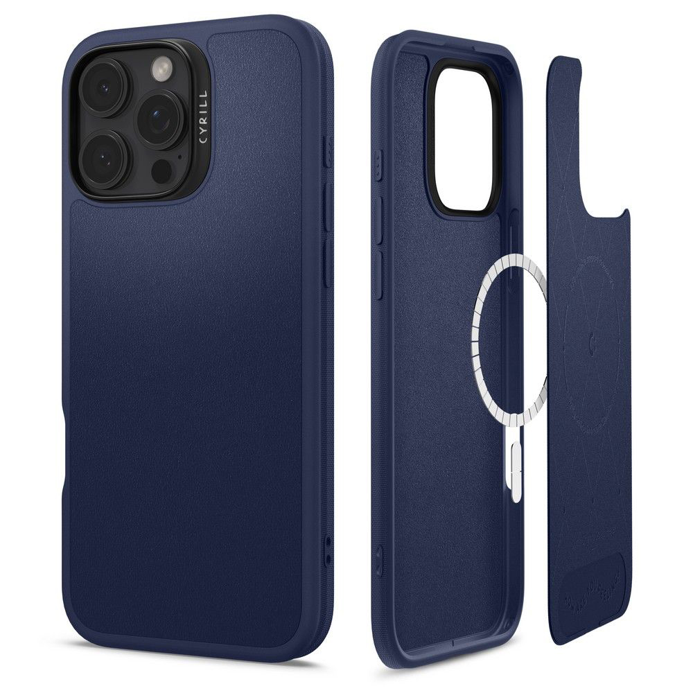 Калъф за iPhone 16 Pro Max - Spigen Cyrill Kajuk MagSafe (ACS08399) - Тъмносин