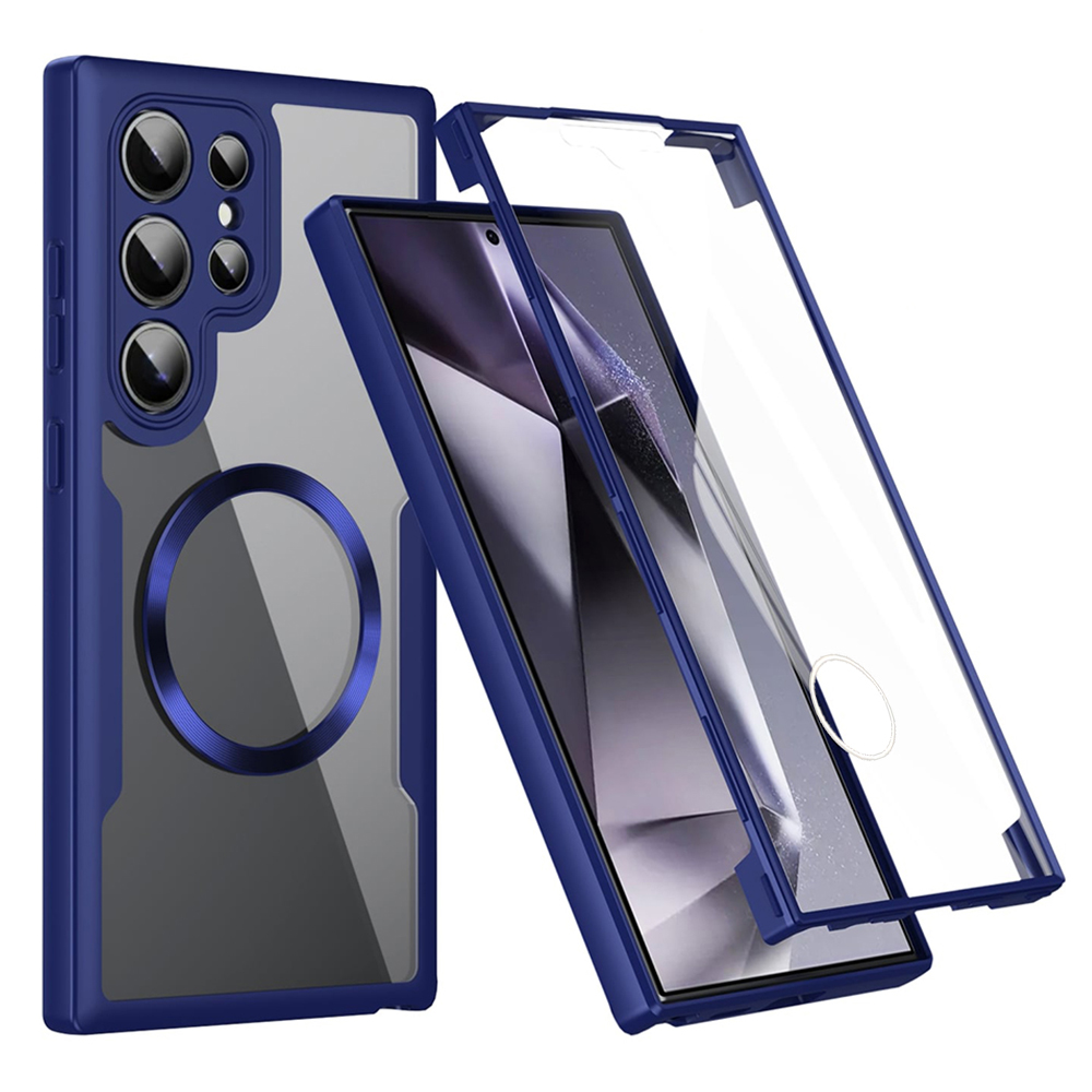 Калъф за Samsung Galaxy S24 Ultra + капак - Techsuit ColorVerse 360 MagSafe MagSafe Series - Син