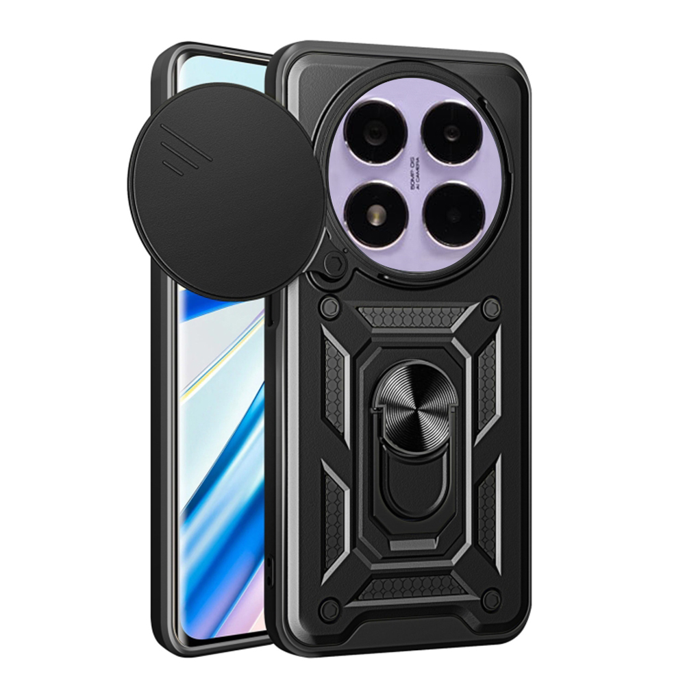 Калъф за Xiaomi Redmi Note 14 Pro 5G / Poco X7 - Techsuit CamShield Series - Черен