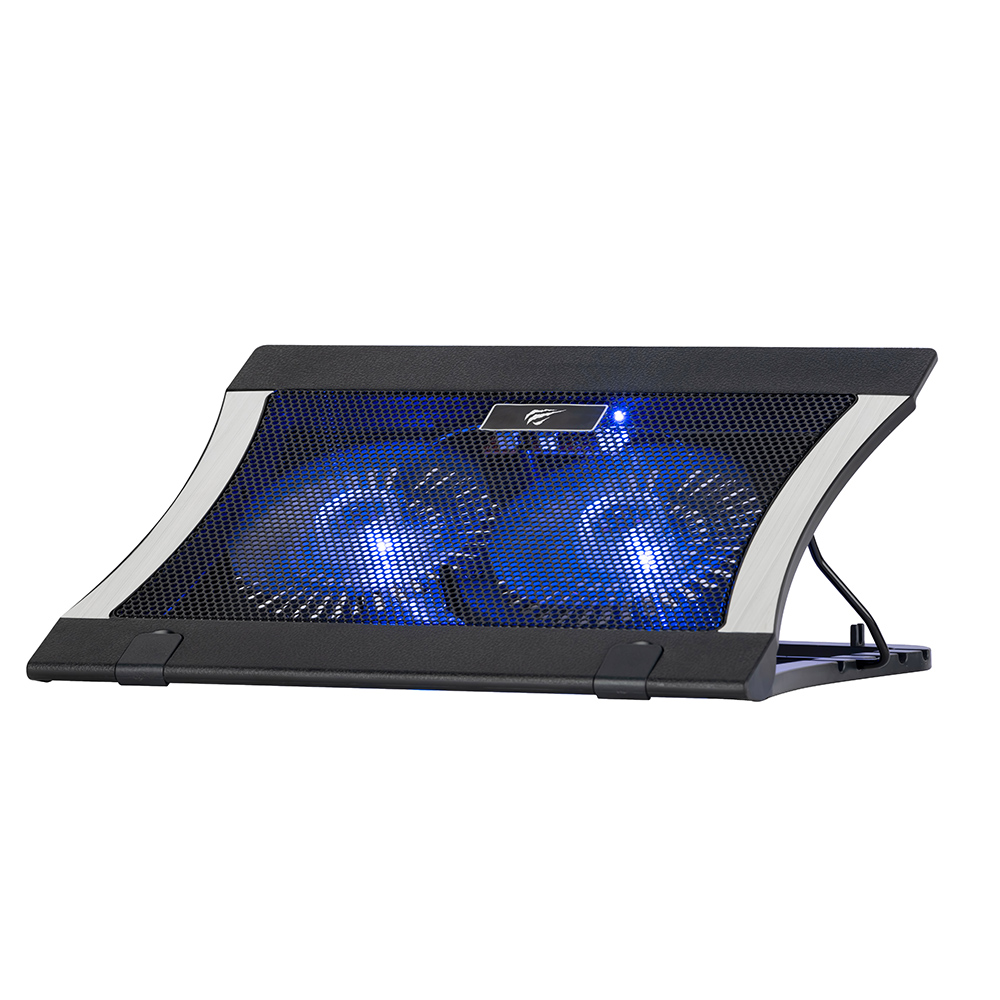 Охлаждаща стойка 9 - 17", 2x USB, 1000RPM - Havit (F2051) - Черна