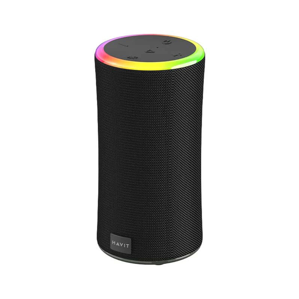 Bluetooth 5.3 безжичен преносим високоговорител, RGB светлини, IPX6, 2000mAh - Havit (SK833BT) - Черен